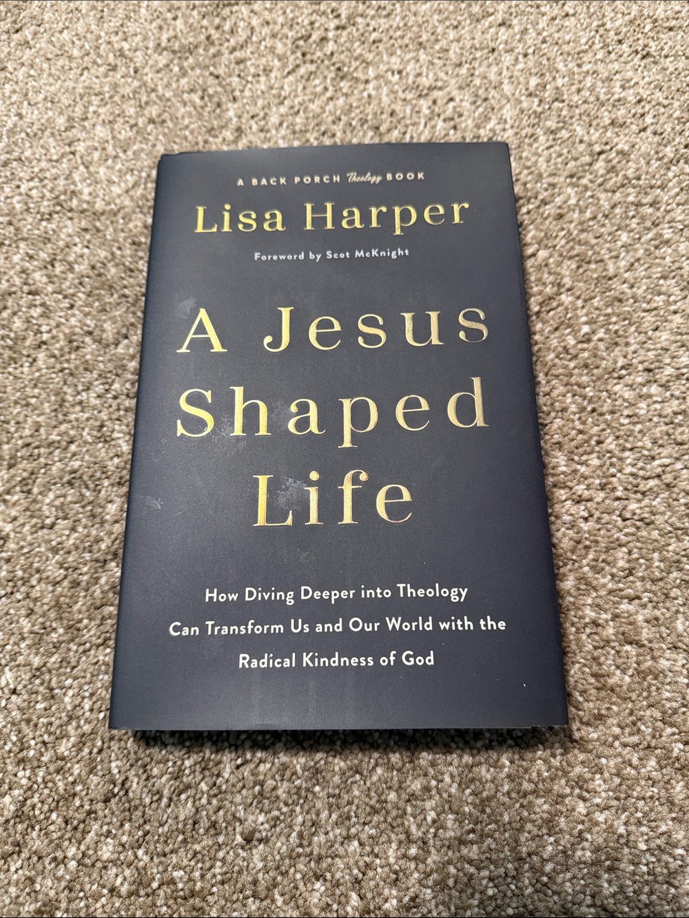 A Jesus Shaped Life by Lisa Harper - Navy & Gold Hardcover